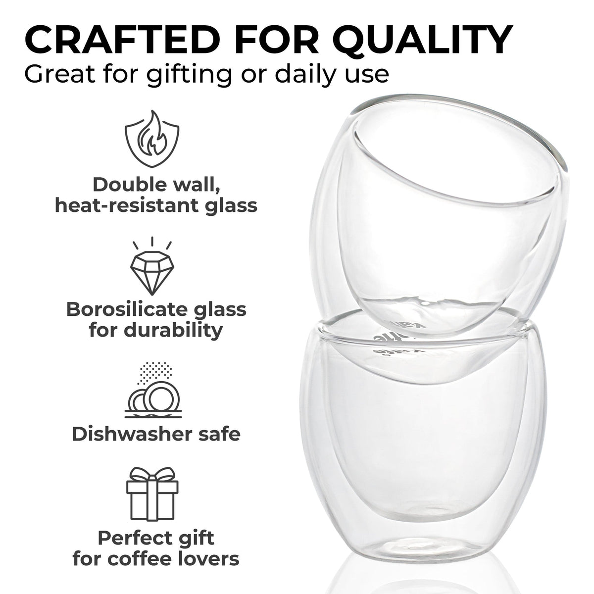 Double-Wall Espresso Cups – Set of 2